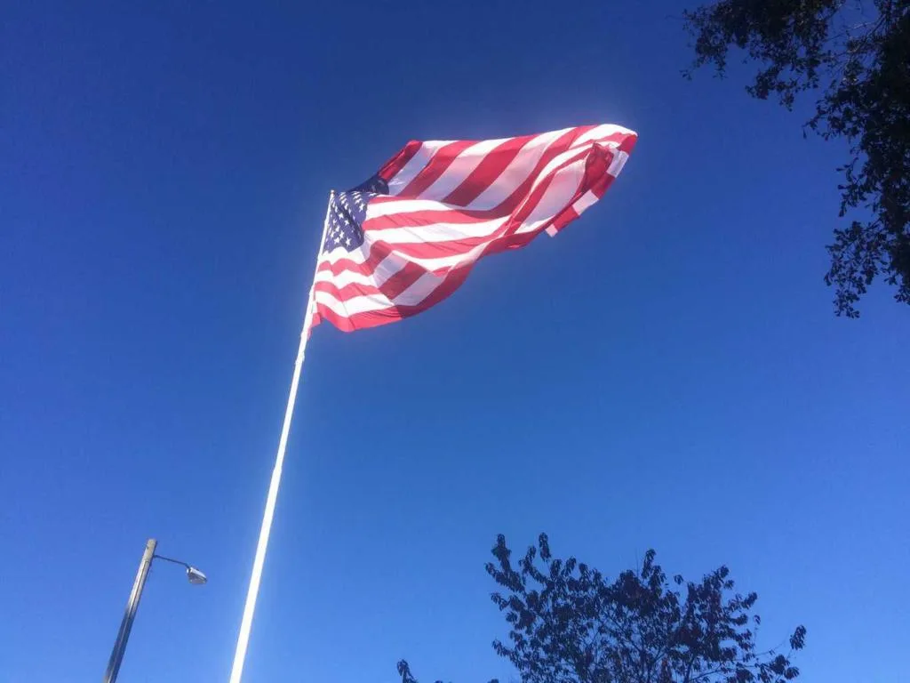 Flag at Shuler's BBQ in Latta, SC