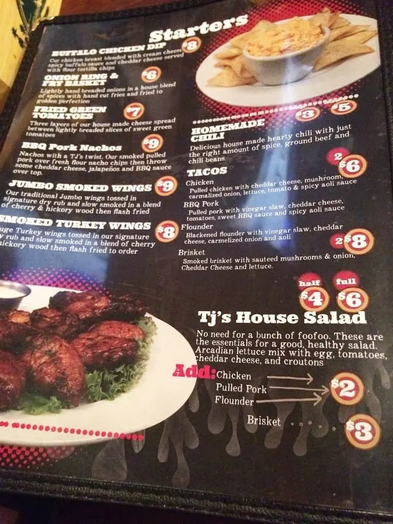 TJ's BBQ - Menu 1