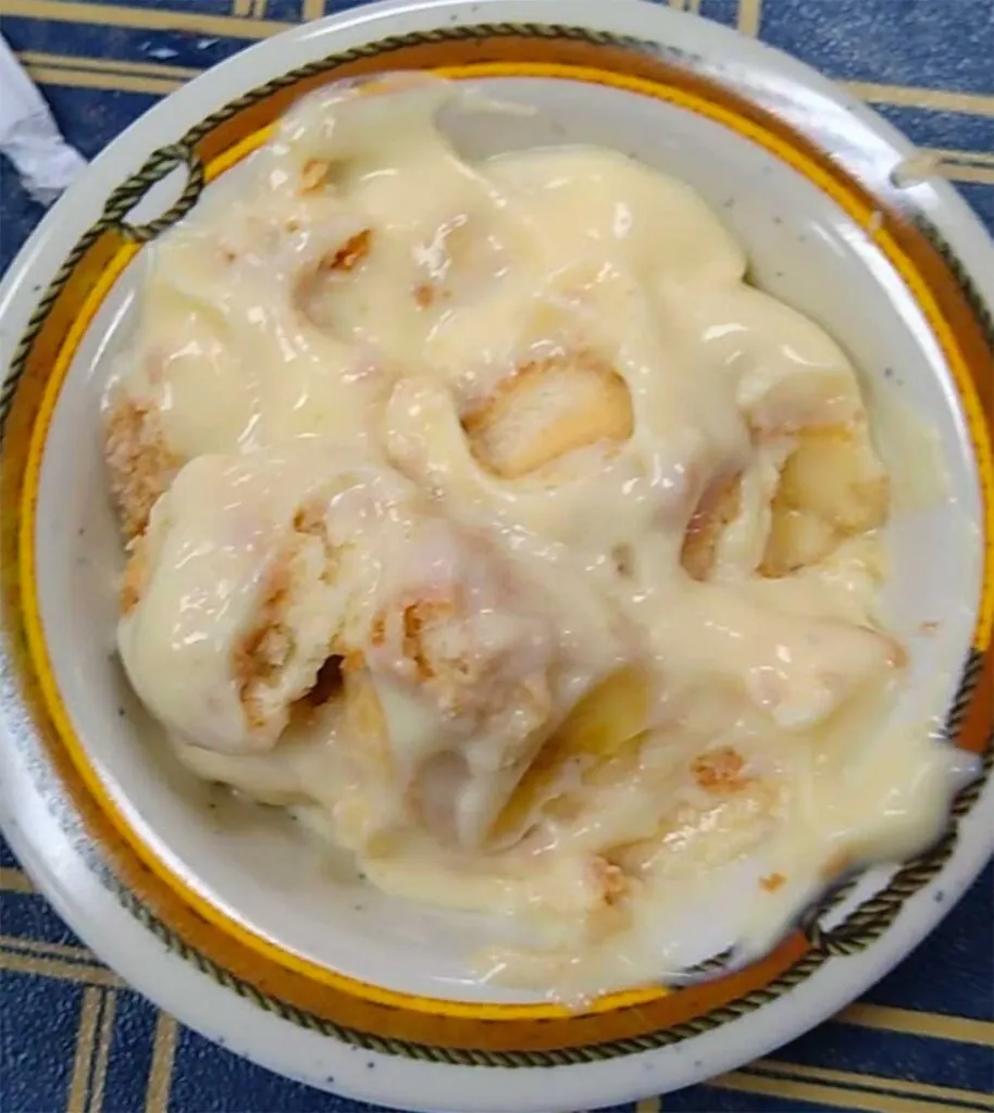 Bowl of banana pudding