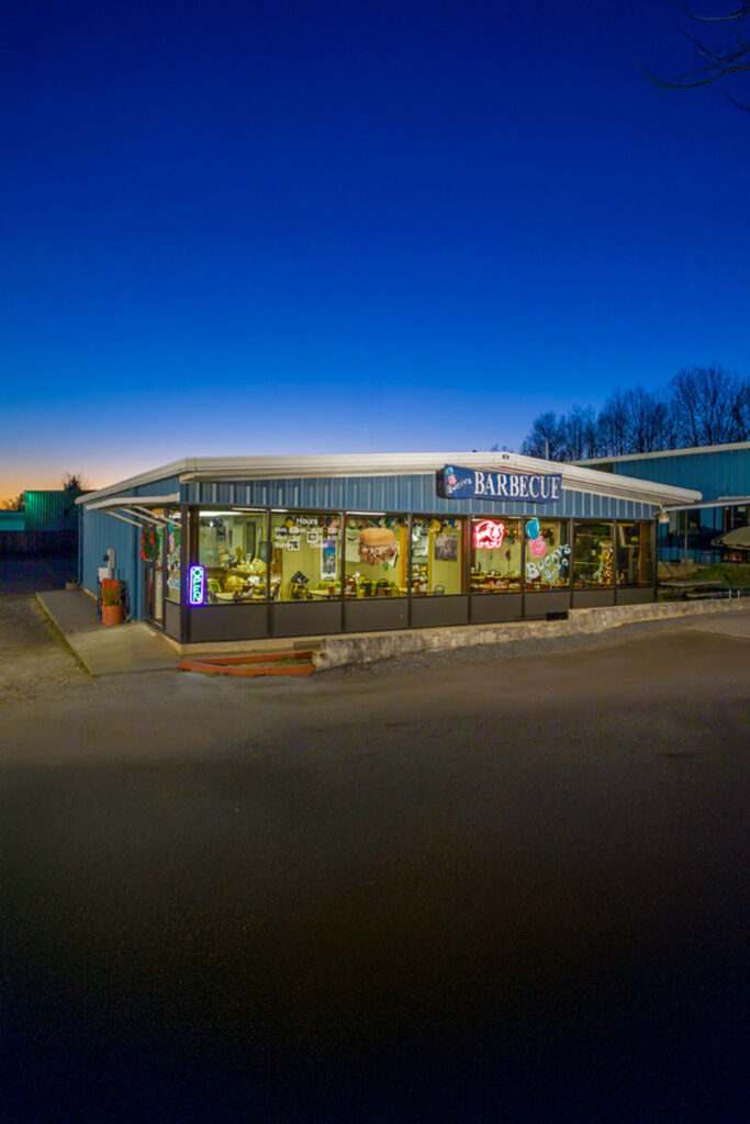 Exterior of Bucky’s Bar-B-Q on Roper Mt. Rd. in Greenville.