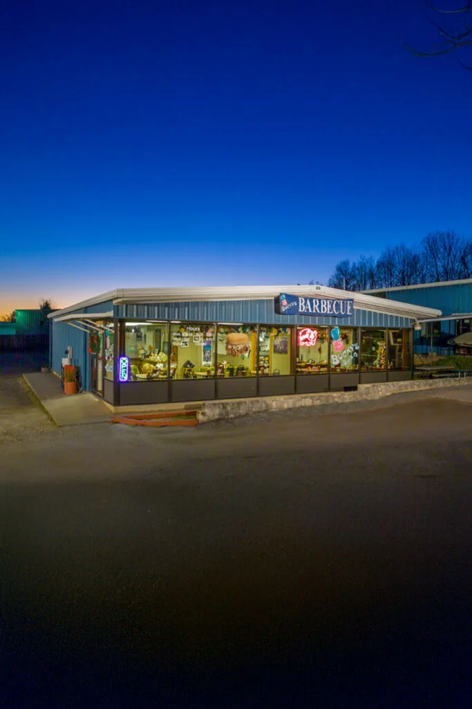 Exterior of Bucky’s Bar-B-Q on Roper Mt. Rd. in Greenville.