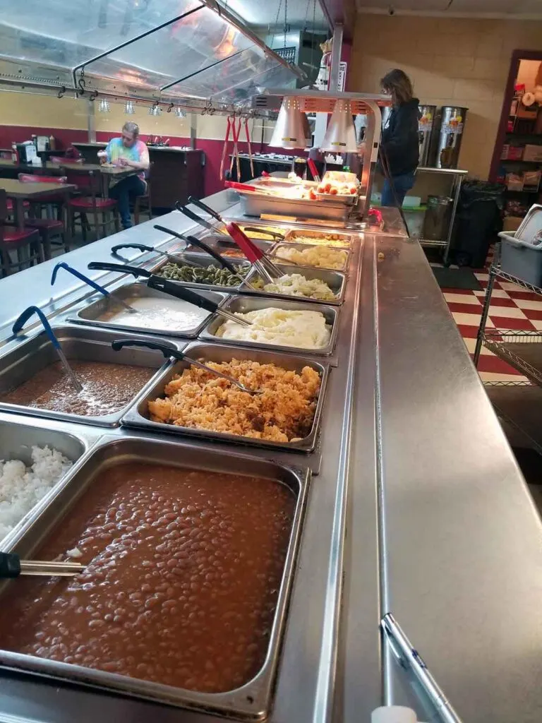 Buffet line at Country Side BBQ