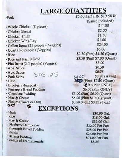 Dukes Bar-B-Que in Ridgeville Menu 3