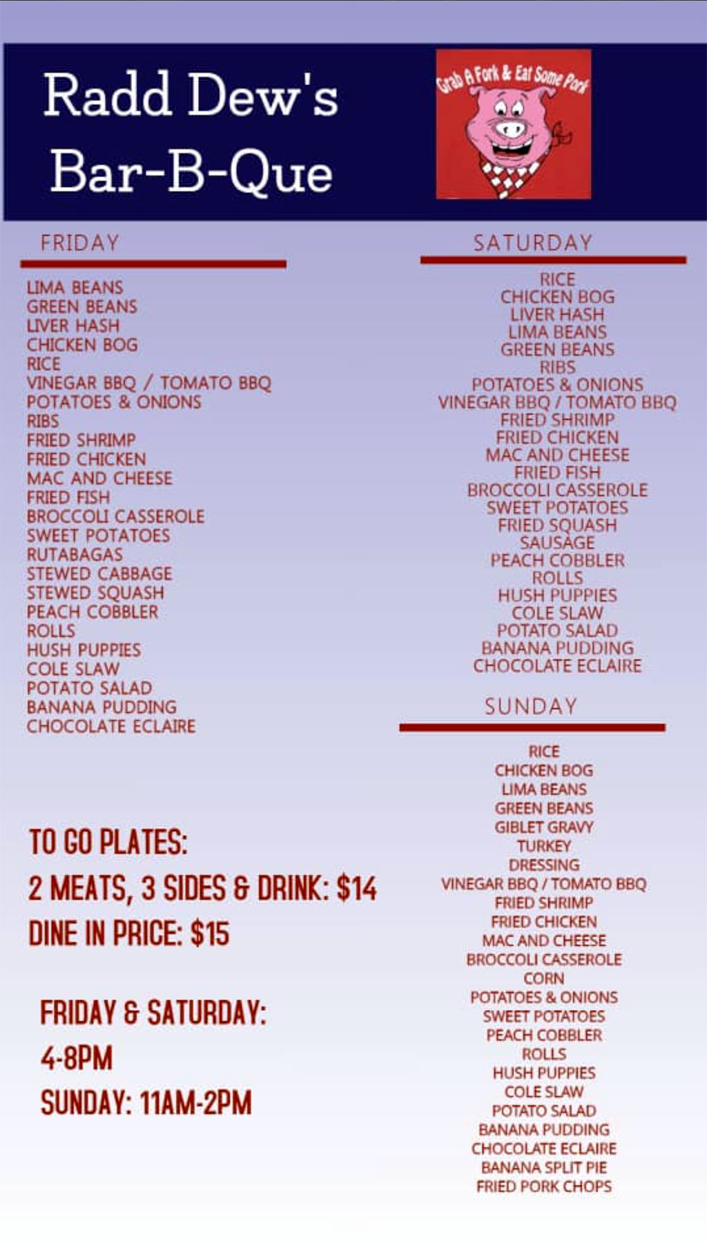 Radd Dew’s BarBQue Pit in Aynor, SC Destination BBQ