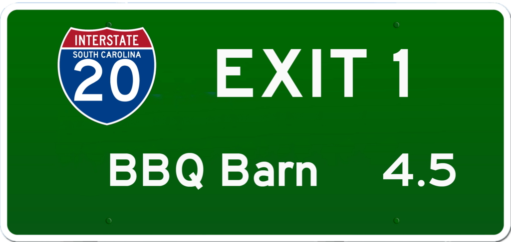SC BBQ on I-20 at Exit 1