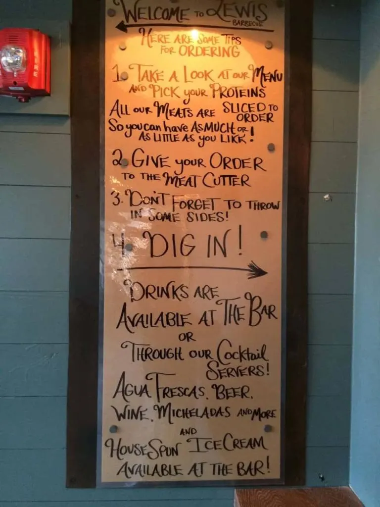 Lewis Barbecue - Tips For Ordering
