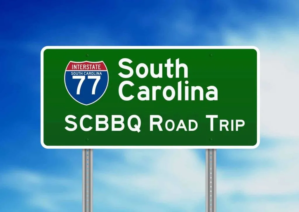 SC BBQ Road Trip I-77 Sign