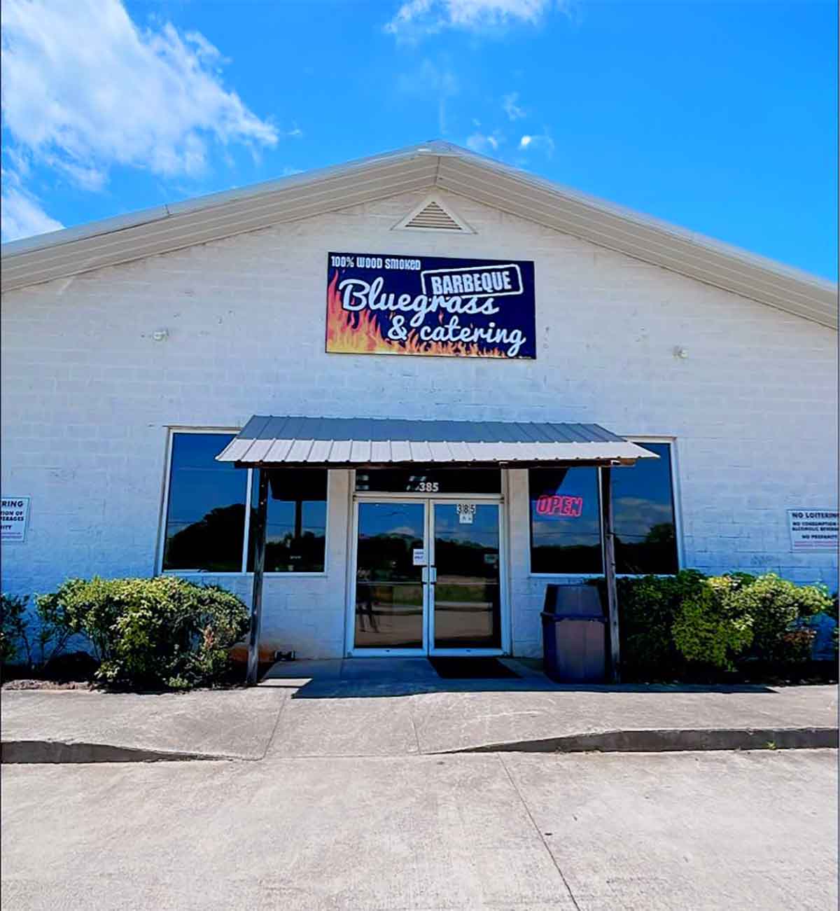 Exterior of Bluegrass BBQ in Cowpens.