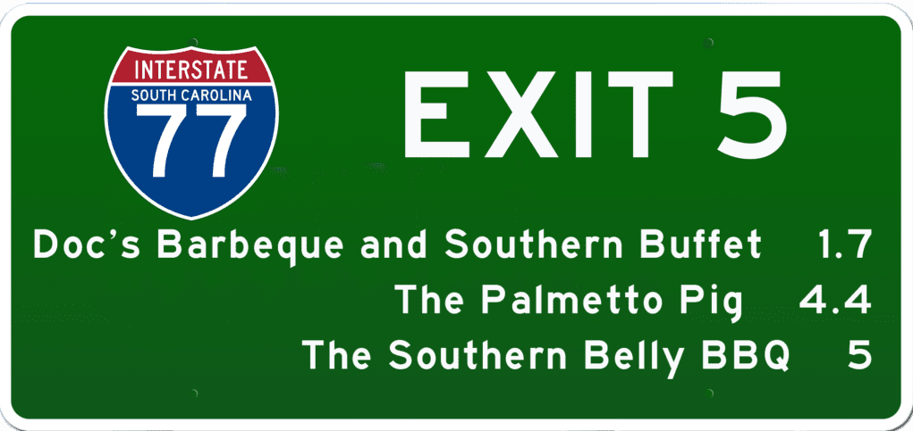 SC BBQ on I-77 at Exit 5