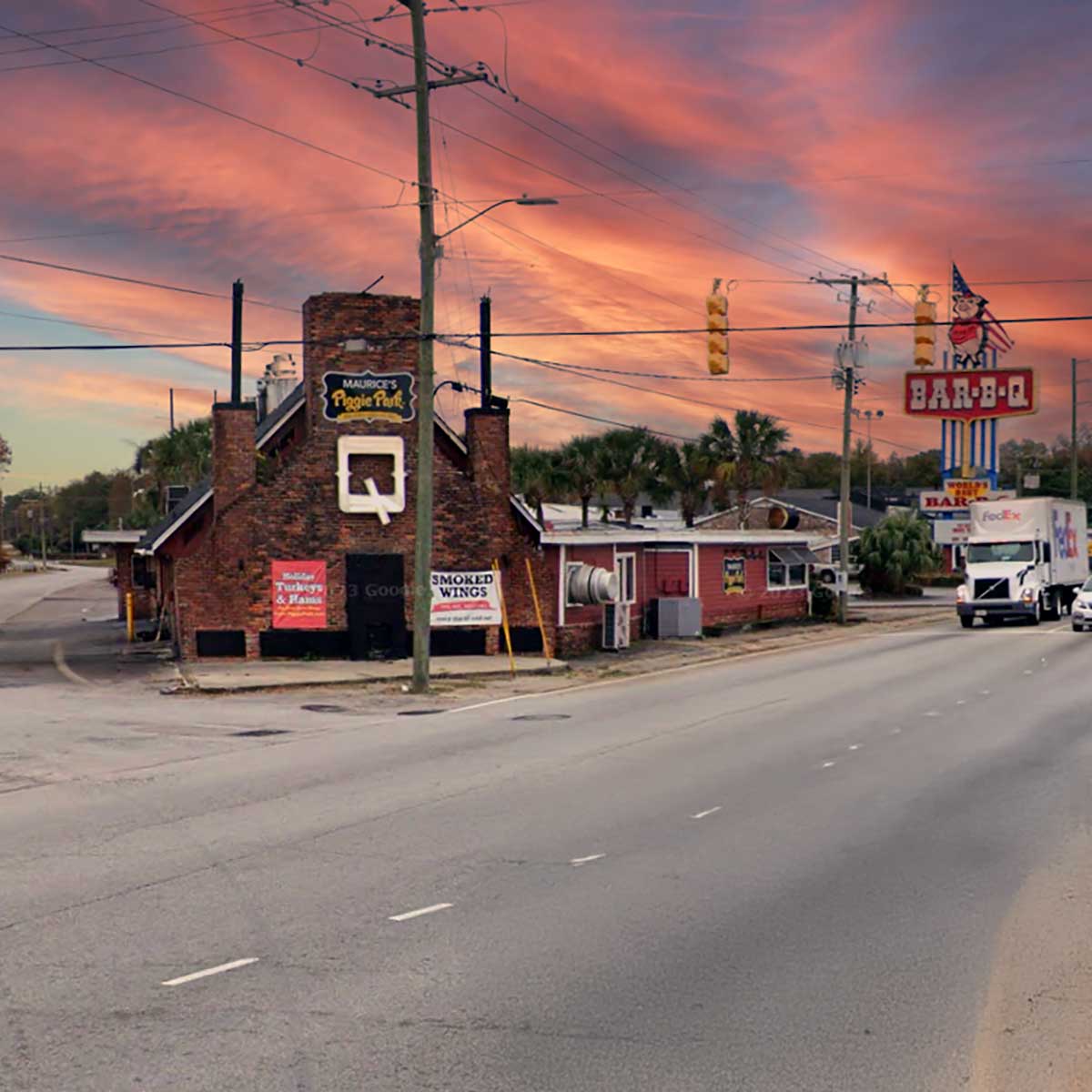 Maurice's Piggie Park on Charleston Hwy in West Columbia, SC.