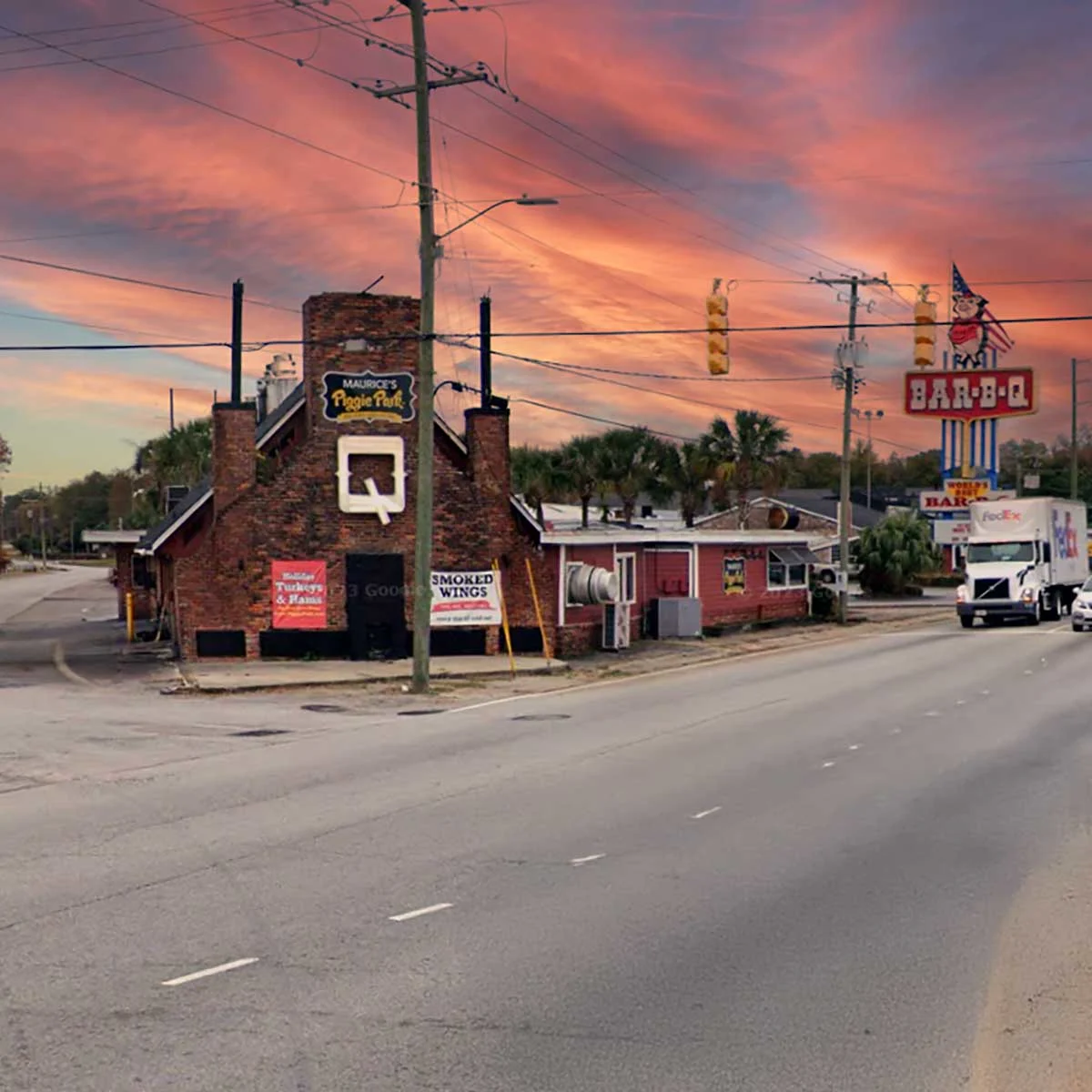 Maurice's Piggie Park on Charleston Hwy in West Columbia, SC.