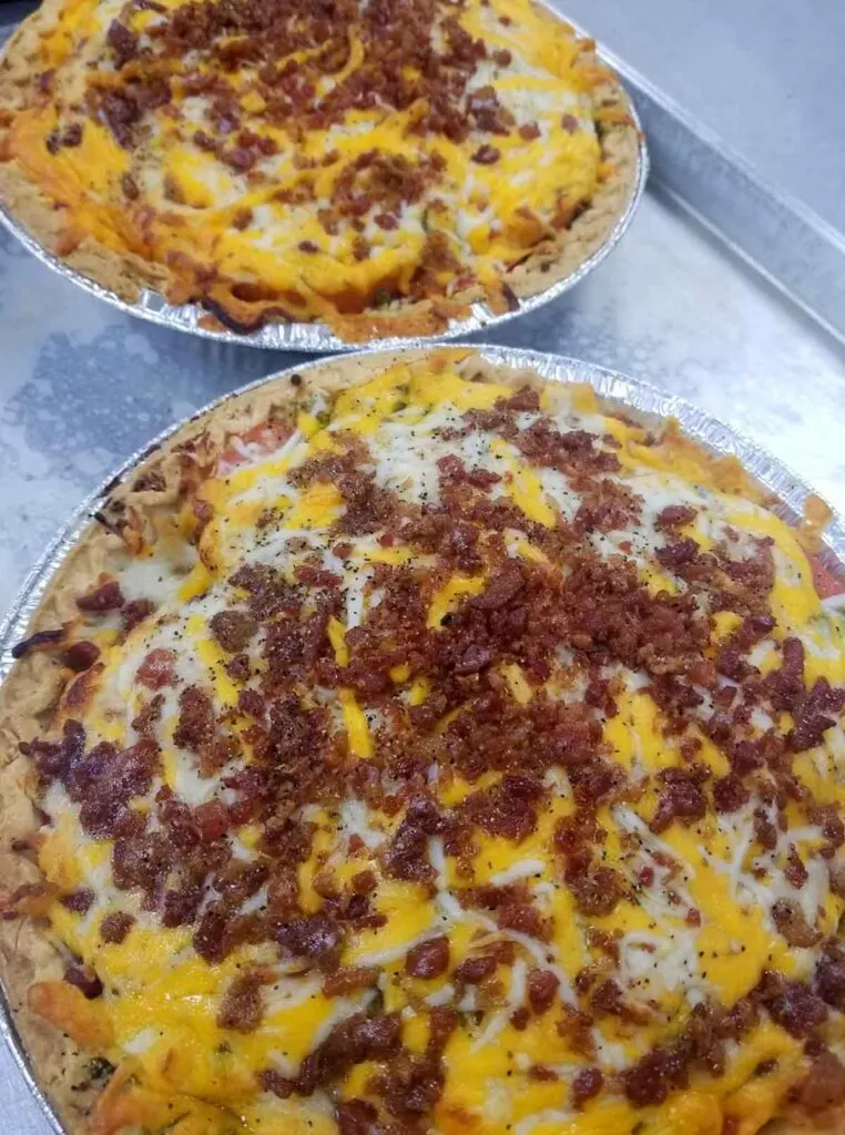 Two tomato pies from Piggyback's BBQ in Lake City.