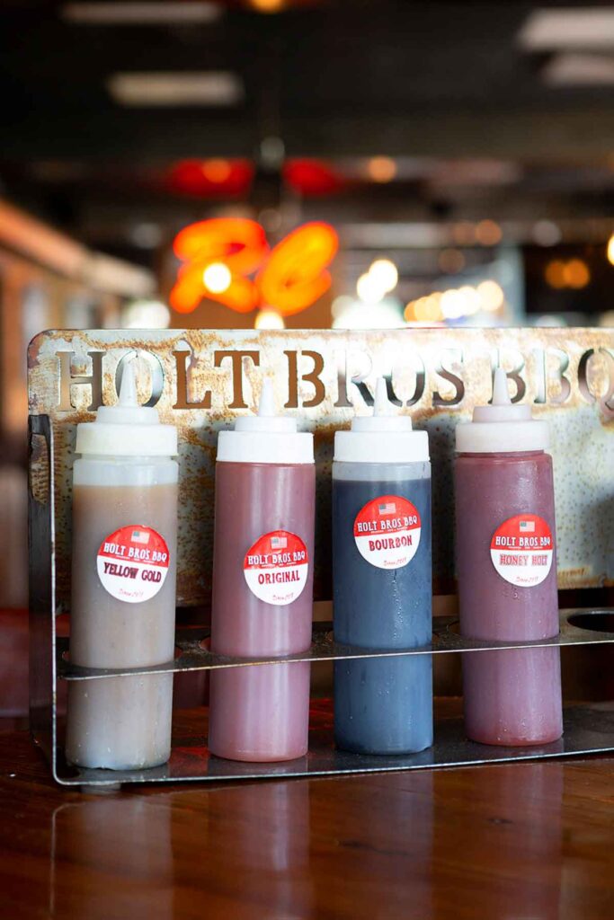 Sauces at Holt Bros. BBQ