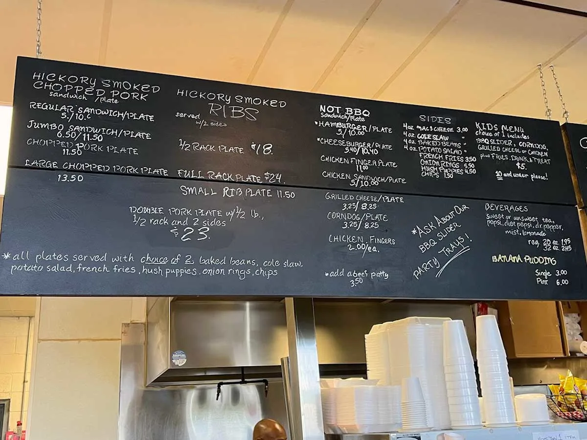Menu for Little Pigs in Mauldin.