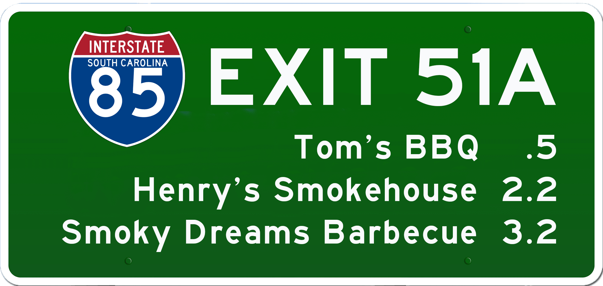 SC BBQ on I-85 at Exit 51A
