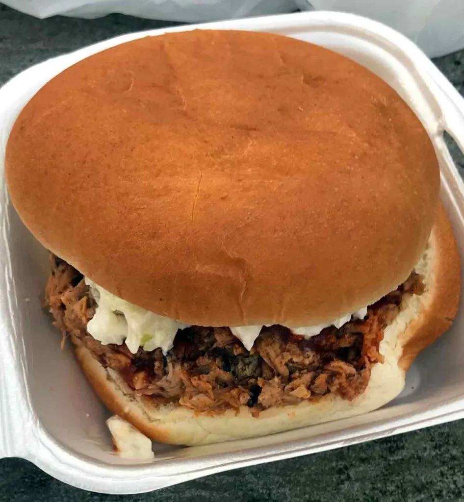 BBQ Sandwich with slaw from D'z BBQ