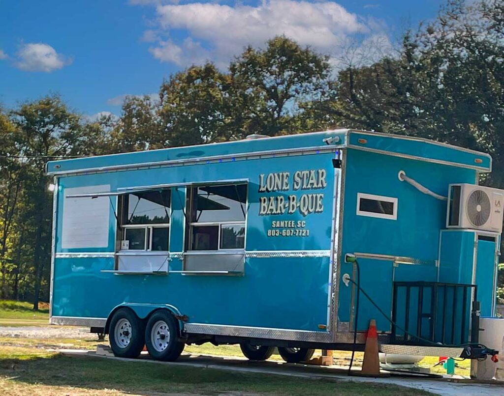 Food trailer for Lone Star BBQ.