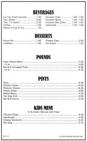 Menu for Holden's Ranch4