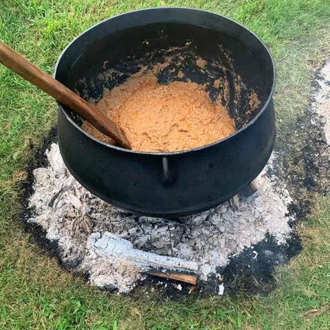 South Carolina Barbecue Hash over Fire