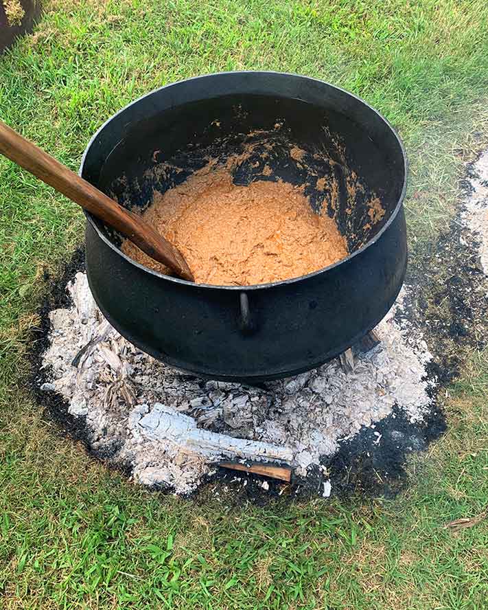 South Carolina Barbecue Hash over Fire