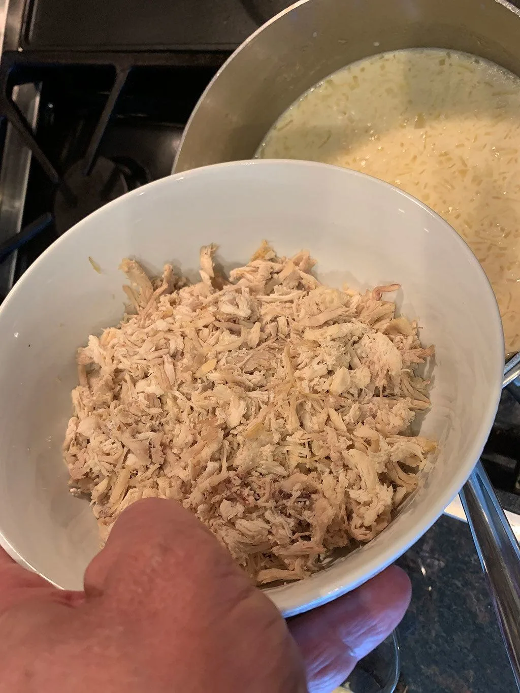 Holden's Ranch Chicken Stew Recipe - Adding Chicken