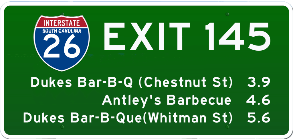 SC BBQ on I-26 at Exit 145