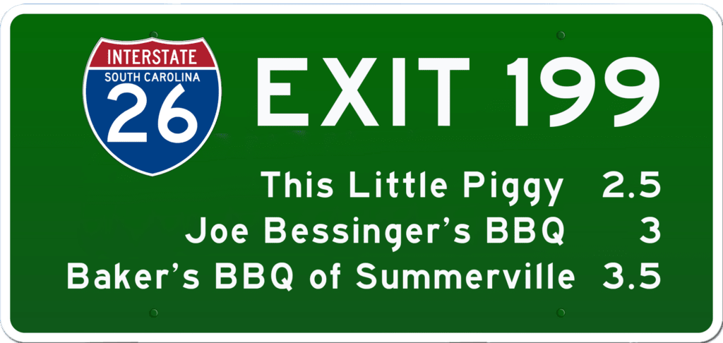 SC BBQ on I-26 at Exit 199