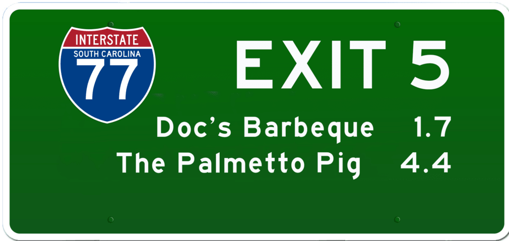 SC BBQ on I-77 at Exit 5