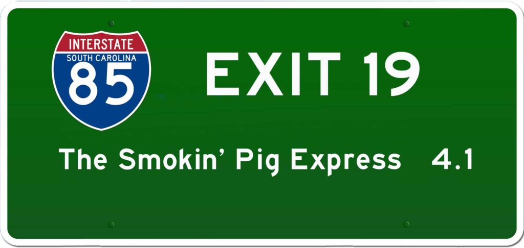 SC BBQ on I-85 at Exit 19.