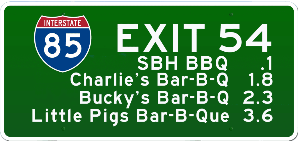 SC BBQ on I-85 at Exit 54