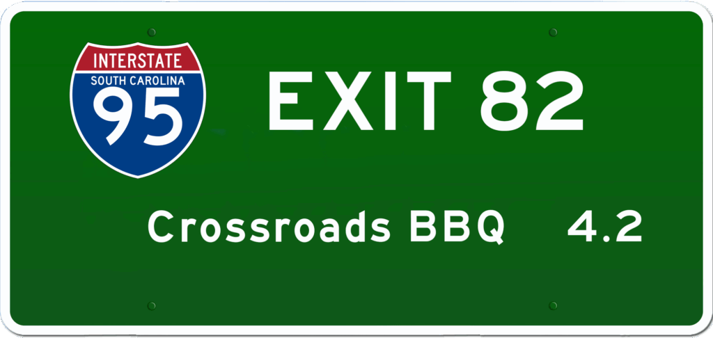 SC BBQ on I-95 at Exit 82.
