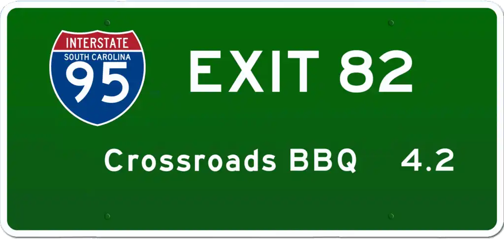 SC BBQ on I-95 at Exit 82.