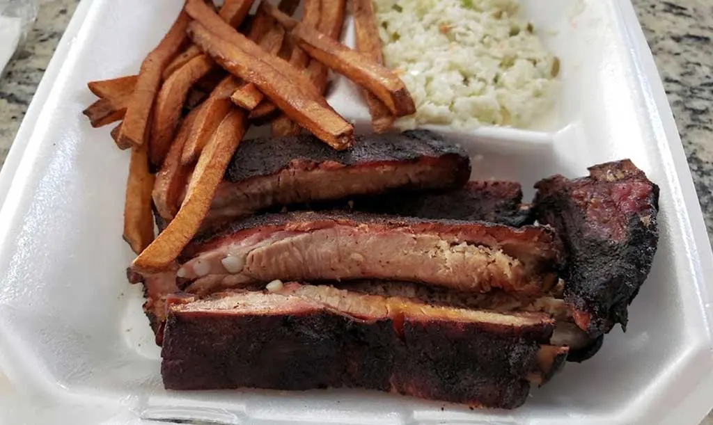 Rib Plate at The BBQ Shack Inman SC