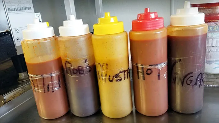 Bottles of Sauces from Little Pigs