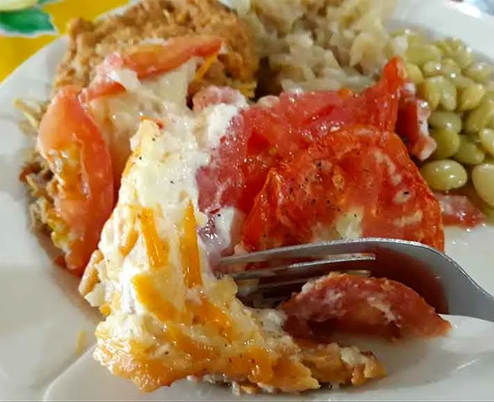 Lone Star's Tomato Pie on plate