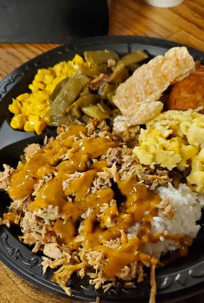 Plate fro the Buffet at Carolina BBQ in New Ellenton