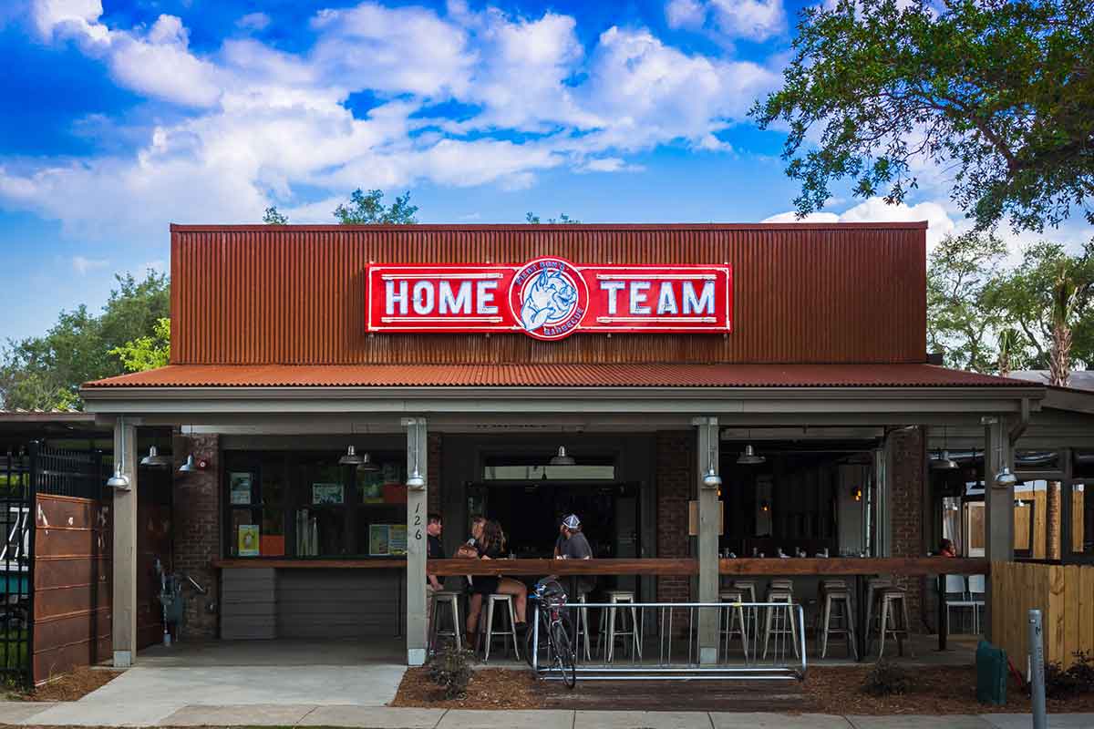 Exterior of Home Team BBQ on Williman St. in Charleston