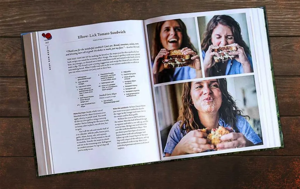 Vivian Howard's cookbook Deep Run Roots, tomato sandwich recipe.