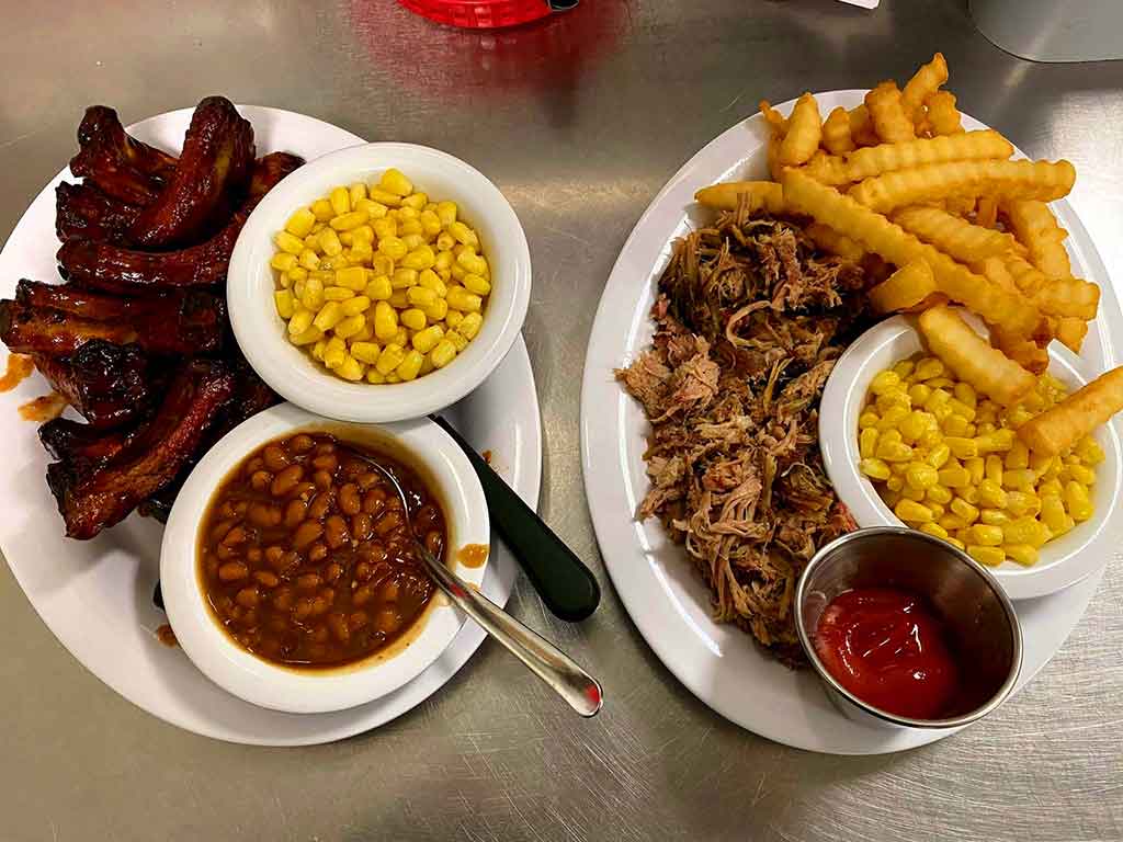 BBQ rib and pork plates from 521 BBQ