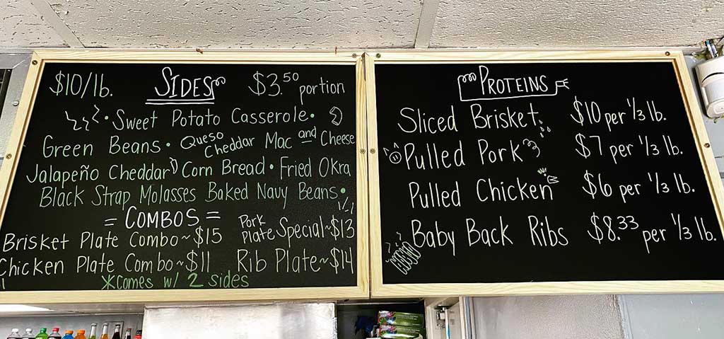 Menu for Bearded Bros. BBQ in Spartanburg