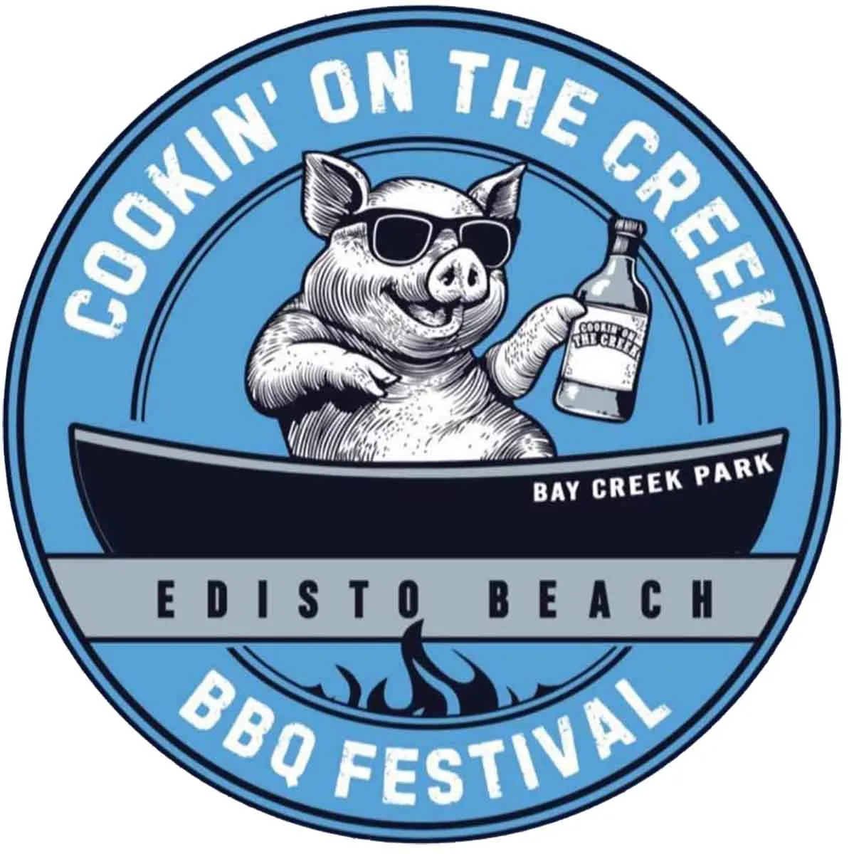 Edisto Cookin on the Creek BBQ Festival Logo.