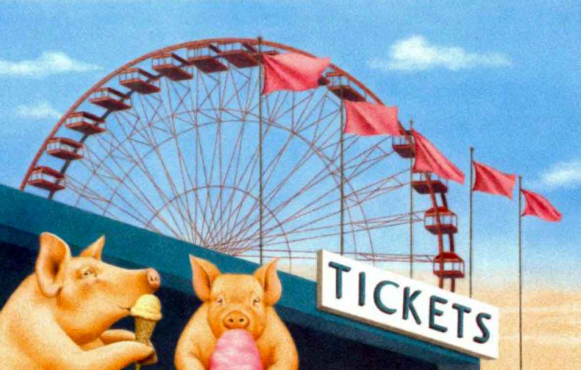 Ferris Wheels and Piggy Squeals Spring Fair Logo