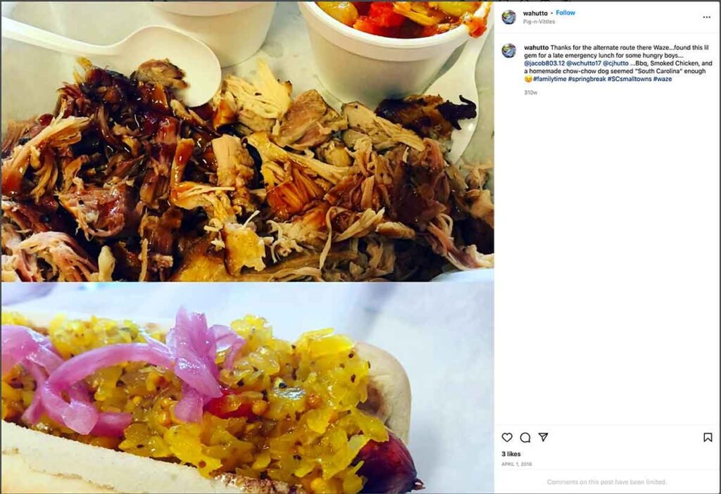 Instagram Post about Pig N Vittles