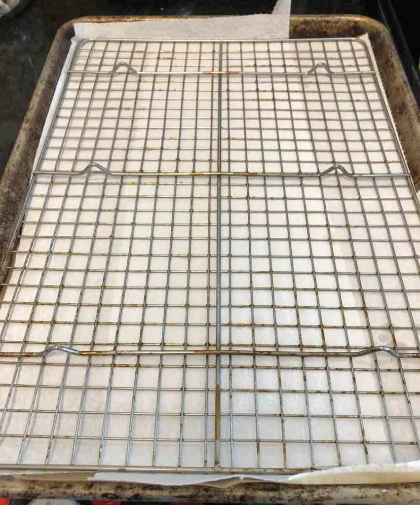 Alton Brown's drainage rack for fried foods