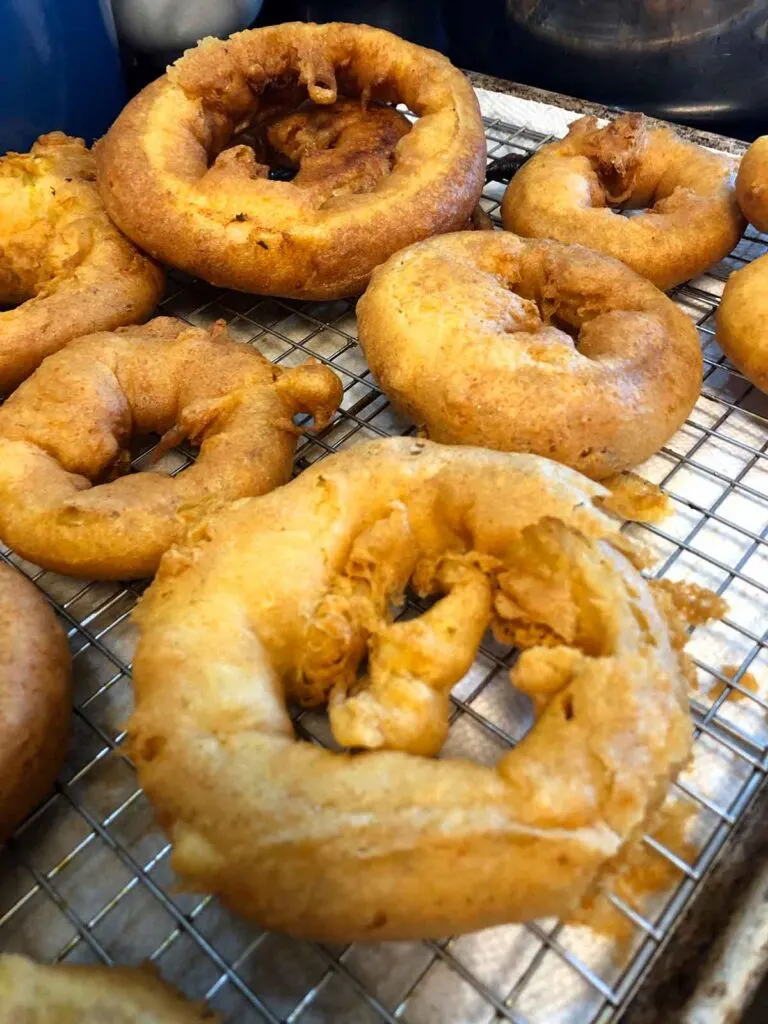 Onion Rings on Alton Brown Drainage Rig