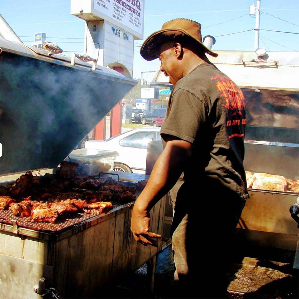 The pits outside of True BBQ