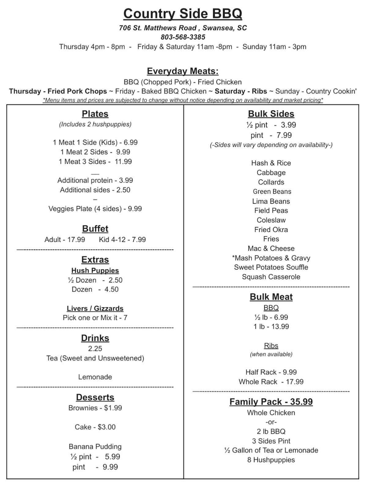 Country Side BBQ Destination BBQ