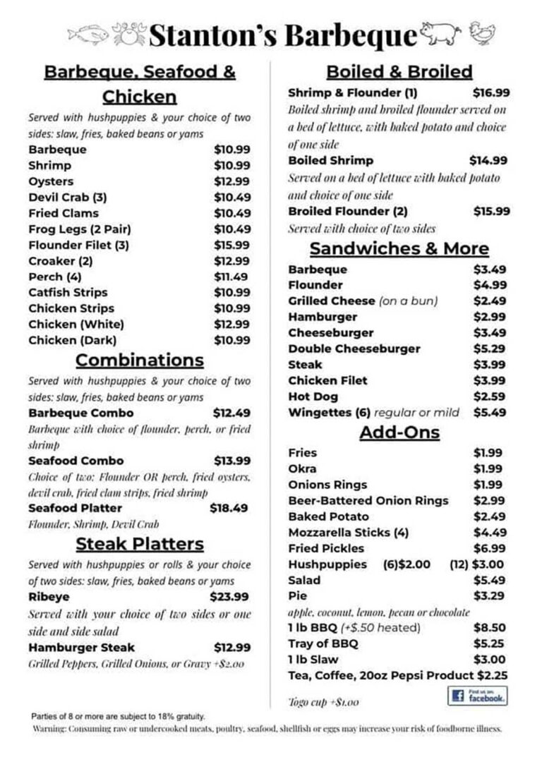 Stanton’s Barbeque & Fish Camp Flyin Restaurant Destination BBQ