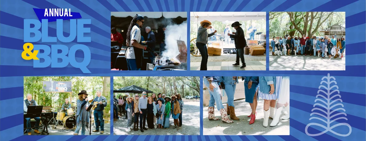 Blue & BBQ Annual Benefit Logo