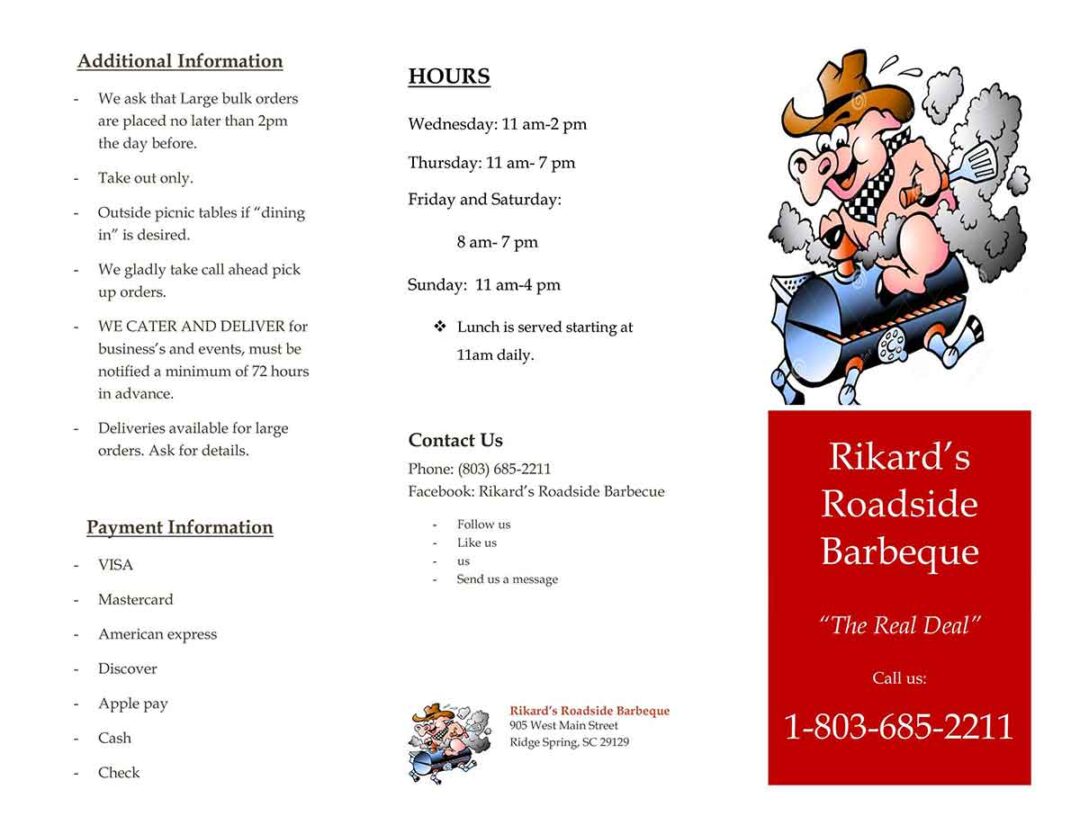 Rikard's Roadside Barbecue in Ridge Spring, SC Destination BBQ